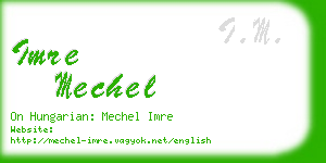 imre mechel business card
